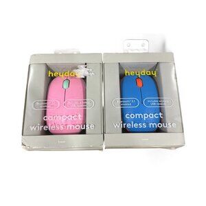 HEYDAY Compact Wireless Mouse Candy Pink & Bright Blue (2-pack bundle)